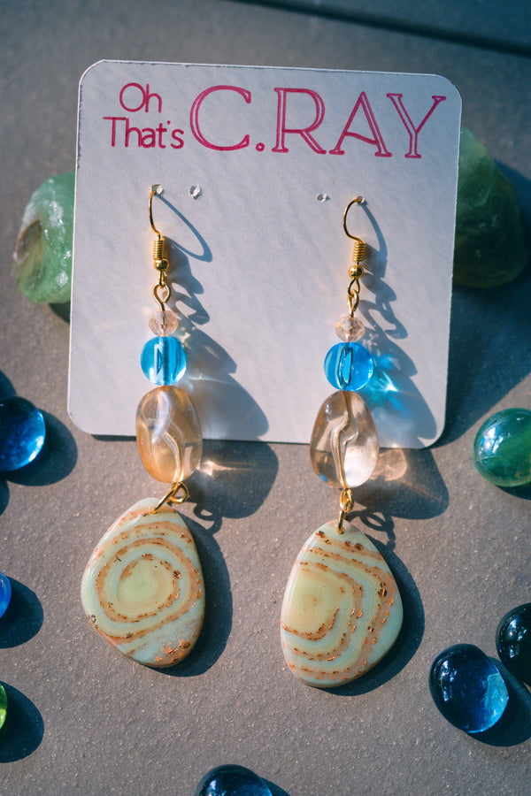 Multicolor Polymer Clay Beaded Earrings