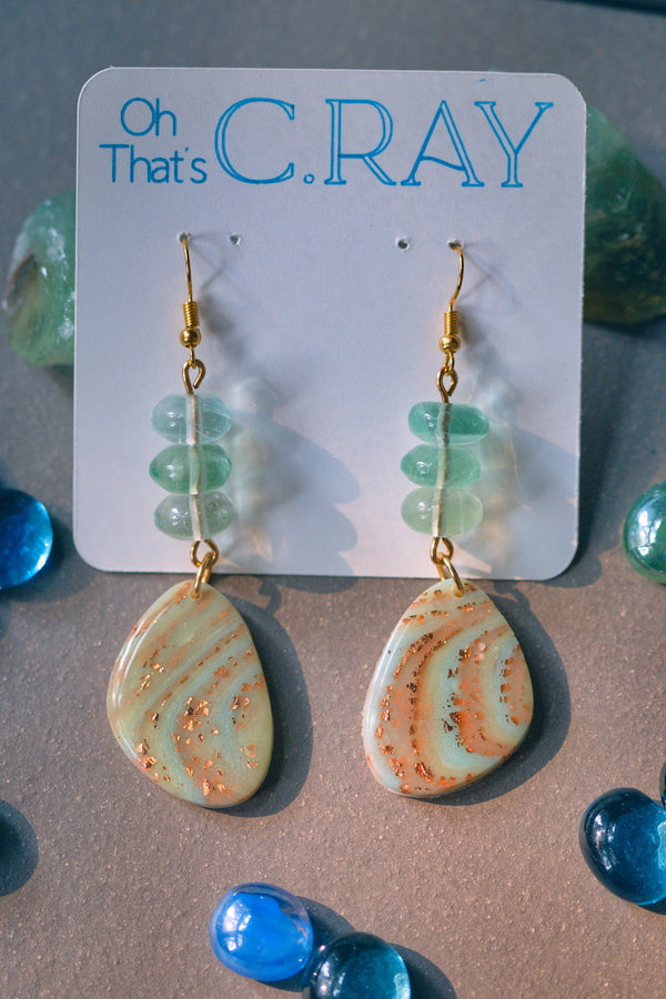 Multicolor Polymer Clay Beaded Earrings