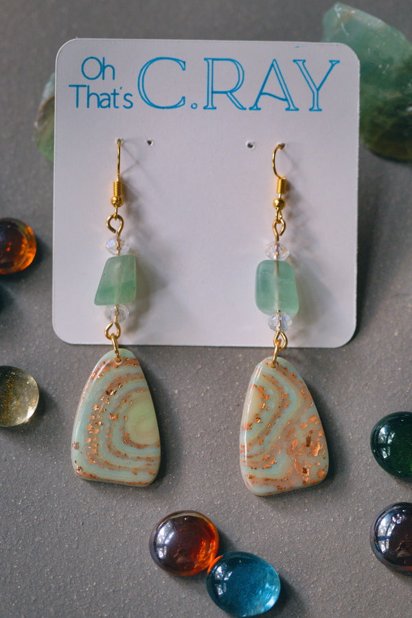 Multicolor Polymer Clay Beaded Earrings